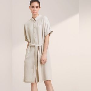 Babaton Aritzia Glen Dress in beige